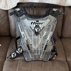 Thor Clear Chest Protector with Black Accents